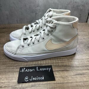 Nike~Women’s~Tan Court Legacy Canvas Mid Top Sneakers~Size 7.5